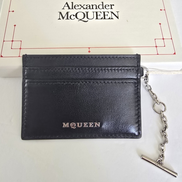 Alexander McQueen Leather Card Holder Black - Picture 1 of 6